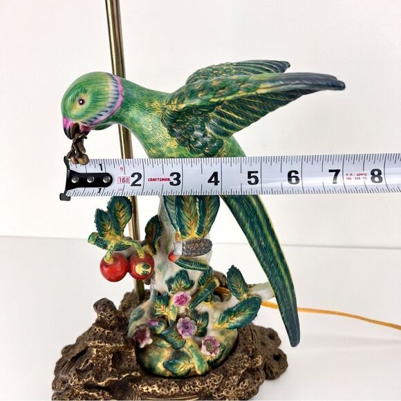 United Wilson Parrot Hand Painted Porcelain Table Lamp on Bronze Bases 1897 - Picture 15 of 16